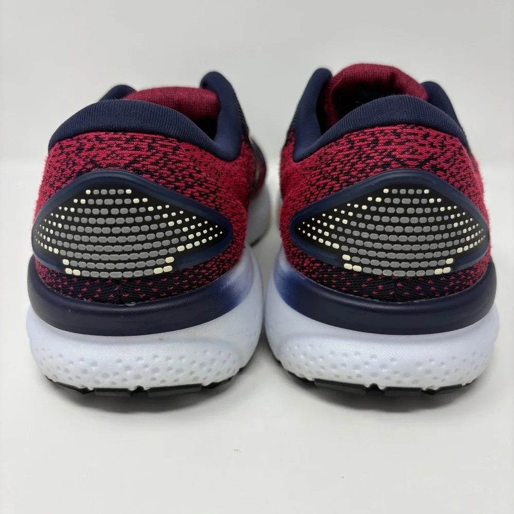 Brooks Ghost 16 Women's Size 8.5 Wide Navy Red Running Shoes (1204071D422)